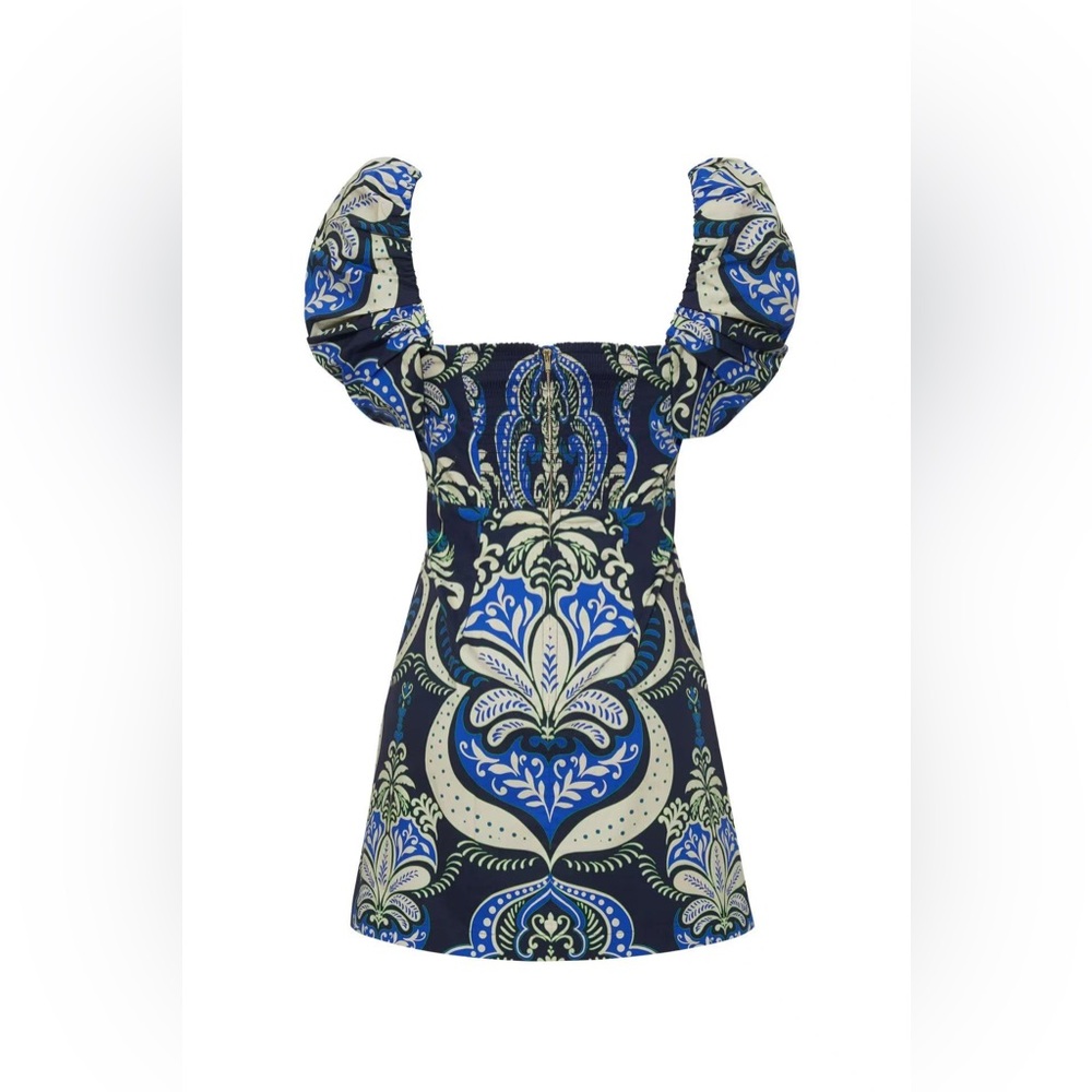 NWT Cara Cara Kelly Dress Color: Palm Pavillion Cobalt